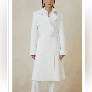 NWT Karen Millen White Trench Coat